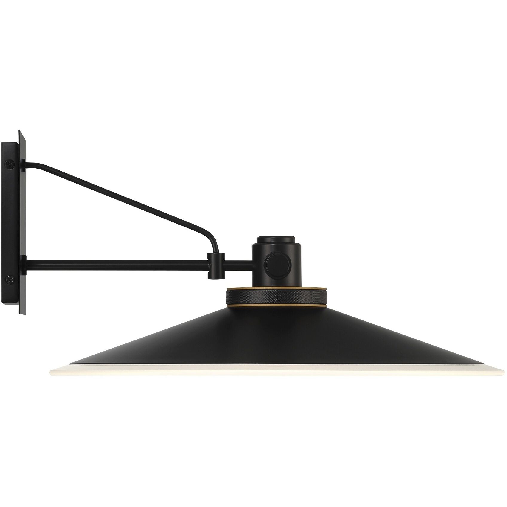 Deckard 1 Light 8.5 inch Gold and Black Outdoor Wall Lantern