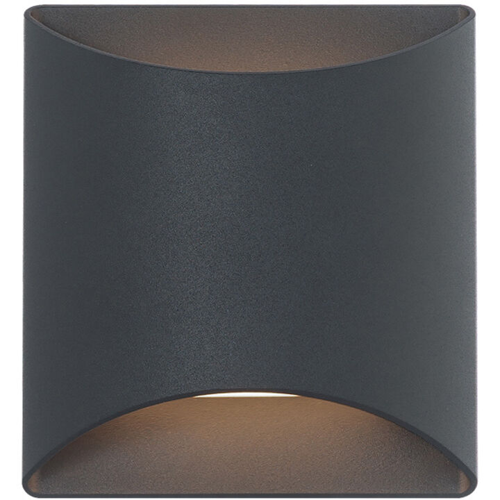 Duet Wall Sconce Wall Light in 3500K, Black, dweLED