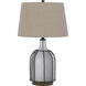 Morgan 28 inch 100.00 watt Frost and Black Table Lamp Portable Light