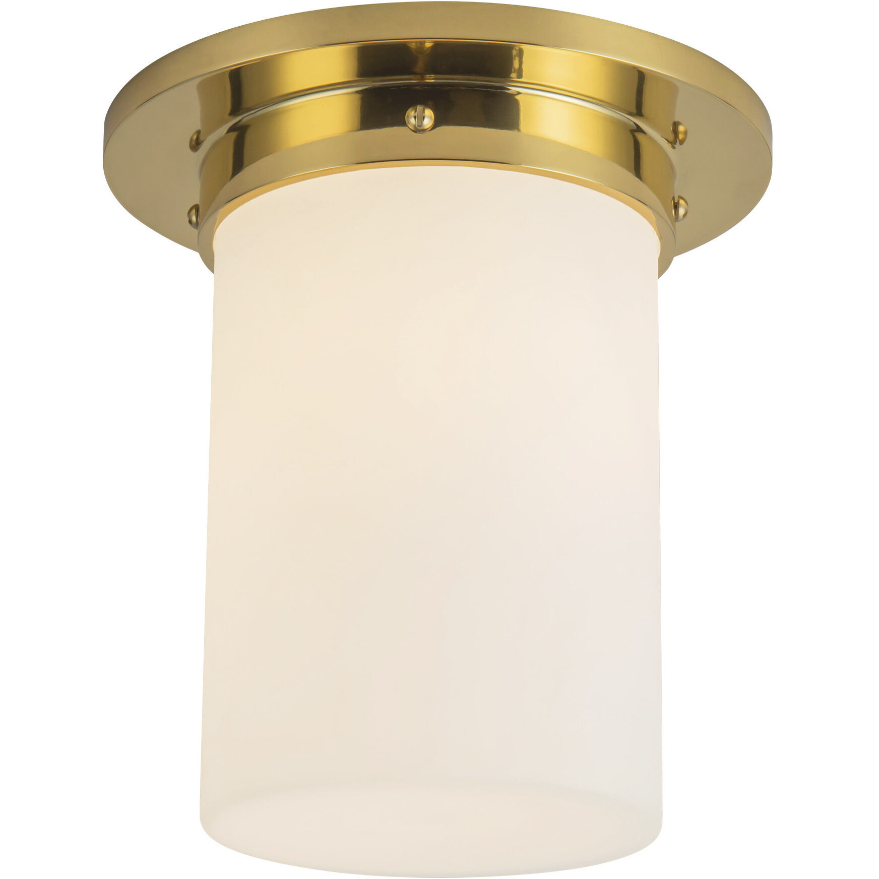Mineral 1 Light 7.88 inch Patina Brass and Opal Glass Flush Mount Ceiling Light in Opal Glass Shade