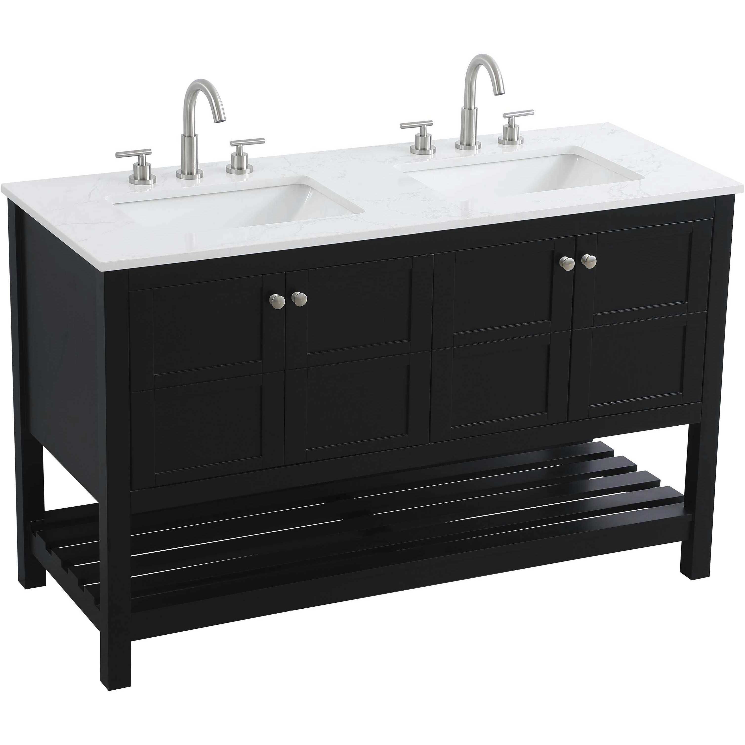 Theo 54 X 34 inch Black Bathroom Vanity Cabinet