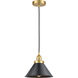 Edison Briarcliff LED 10 inch Satin Gold Mini Pendant Ceiling Light