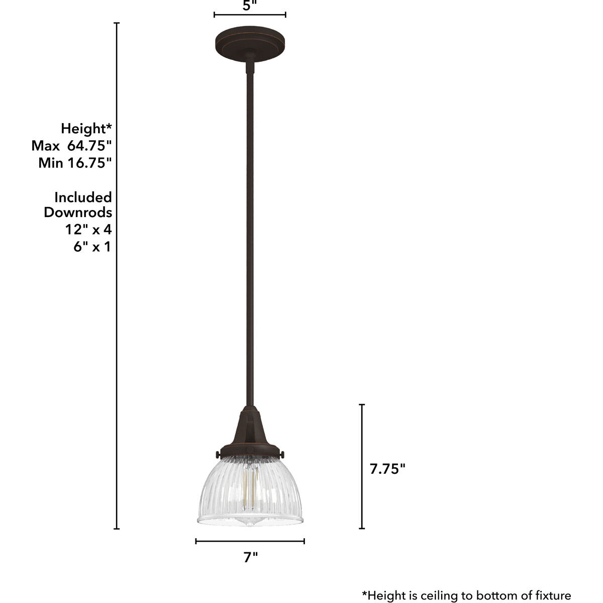Cypress Grove 1 Light 7 inch Onyx Bengal Mini Pendant Ceiling Light