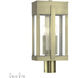 Berksford 2 Light 18.5 inch Antique Brass Outdoor Post Top Lantern