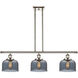 Ballston Large Bell LED 36 inch Polished Nickel Island Light Ceiling Light in Plated Smoke Glass