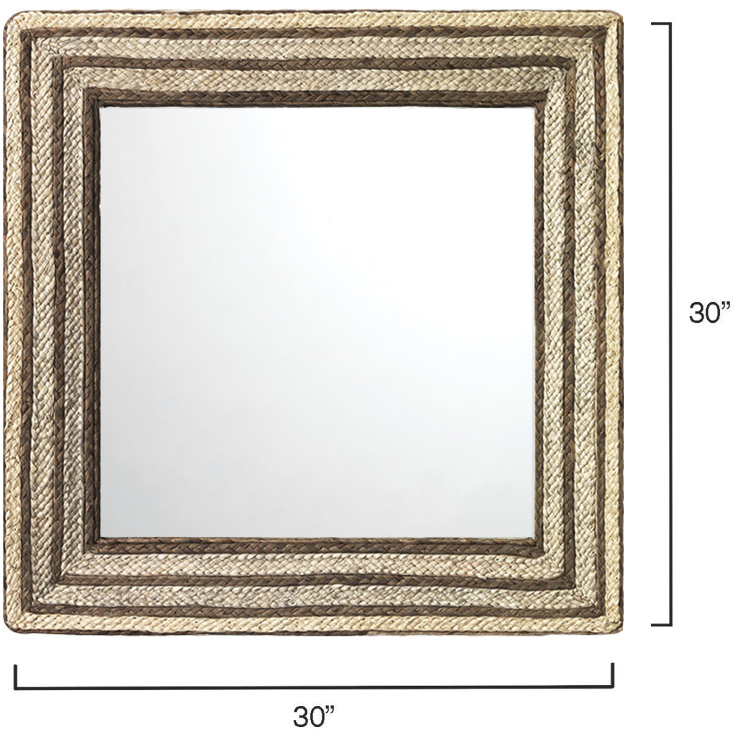 Evergreen 30 X 30 inch Natural Mirror