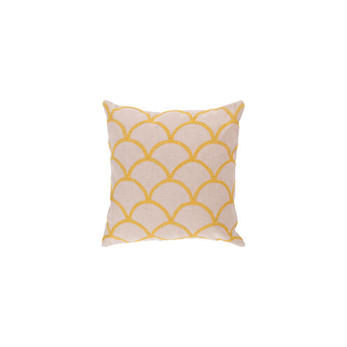 Meadow 22 X 22 inch Cream and Saffron Throw Pillow