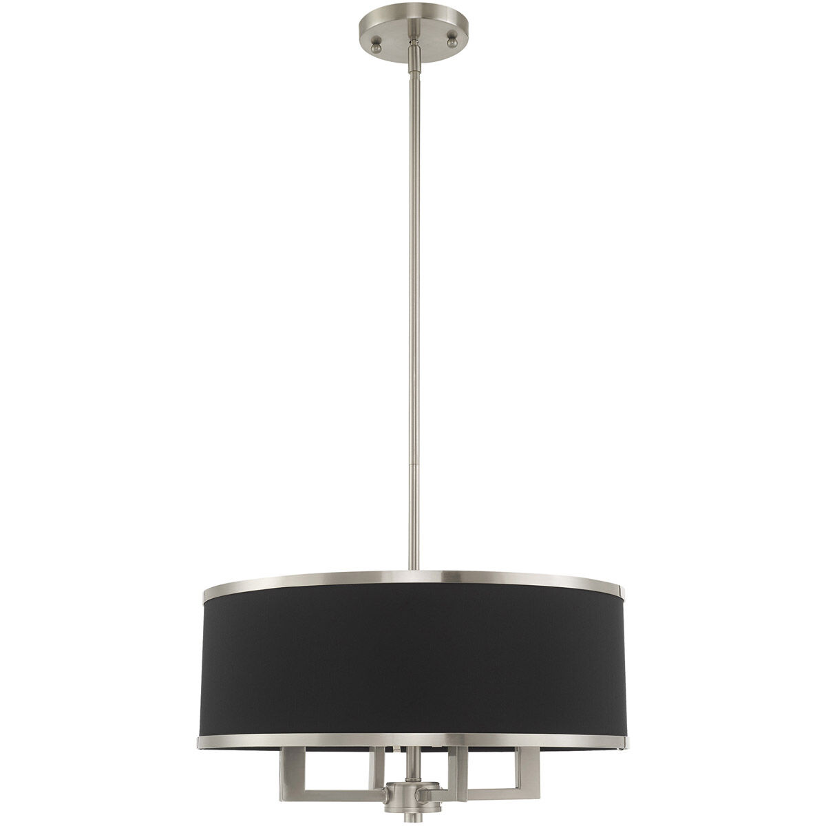 Park Ridge 4 Light 18 inch Brushed Nickel Pendant Chandelier Ceiling Light