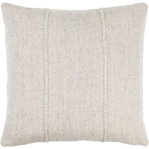 Mudcloth 18 X 18 inch Light Grey/Light Silver/Off-White Accent Pillow