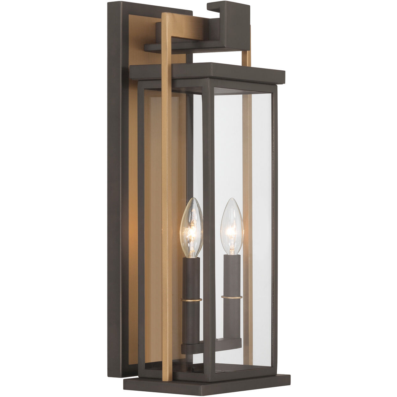 Lendel 2 Light 19.5 inch Twilight Bronze and Textured Gold Outdoor Sconce