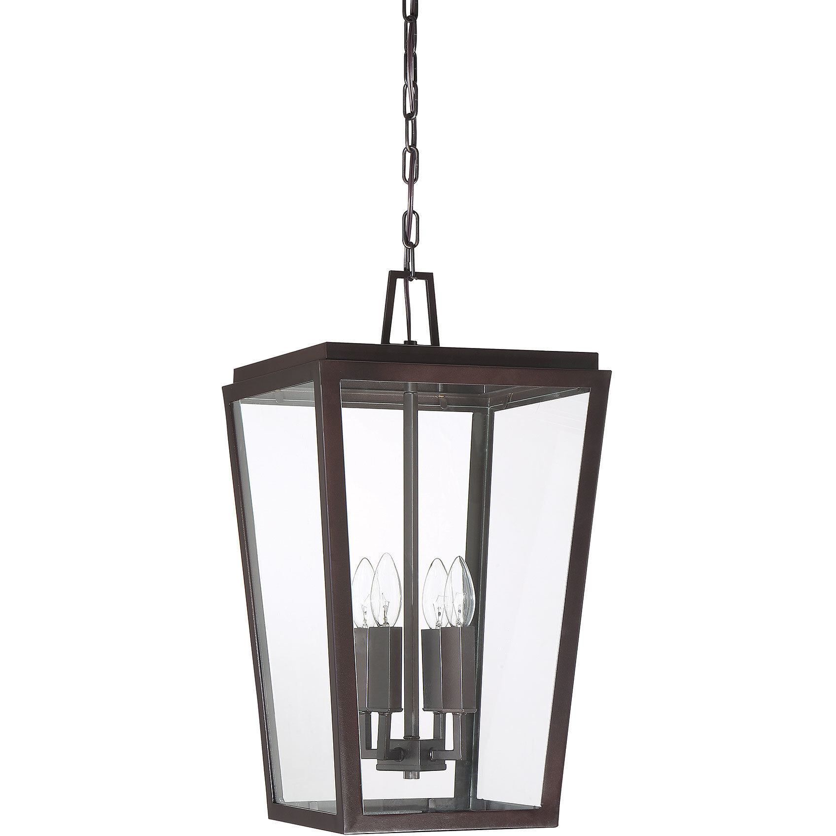 Milton 4 Light 12 inch English Bronze Outdoor Hanging Lantern