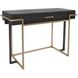 Evora 45.5 inch Matte Black and Gold Desk/Console