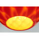 Sirena 1 Light 7.9 inch Chrome Pendant Ceiling Light in Red Glass