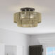 Acordia 3 Light 15 inch English Bronze Semi Flush Mount Ceiling Light, Large