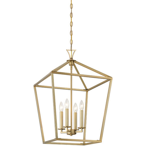 Townsend 4 Light 17 inch Warm Brass Pendant Ceiling Light, Essentials