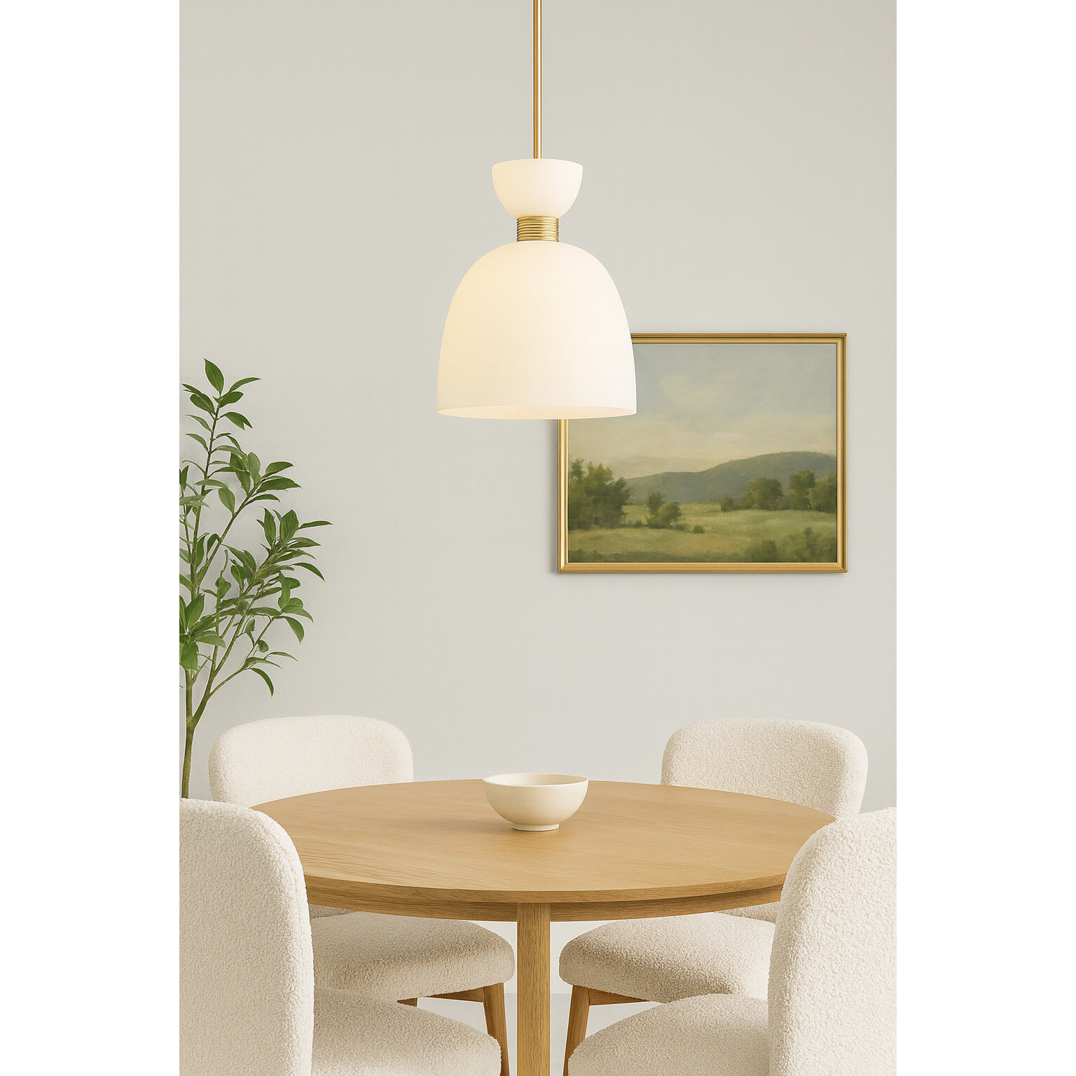 Lisa McDennon Tallulah 3 Light 14 inch Lacquered Brass Pendant Ceiling Light