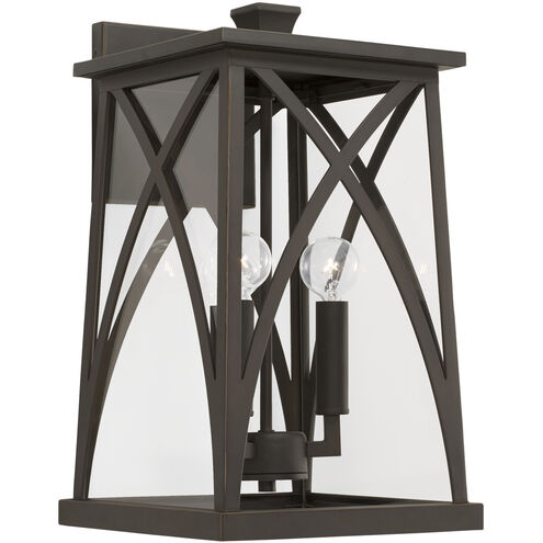 Marshall 3 Light 17 inch Oiled Bronze Outdoor Wall Lantern