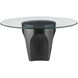 Lemy 36 inch Black and Clear Cocktail Table