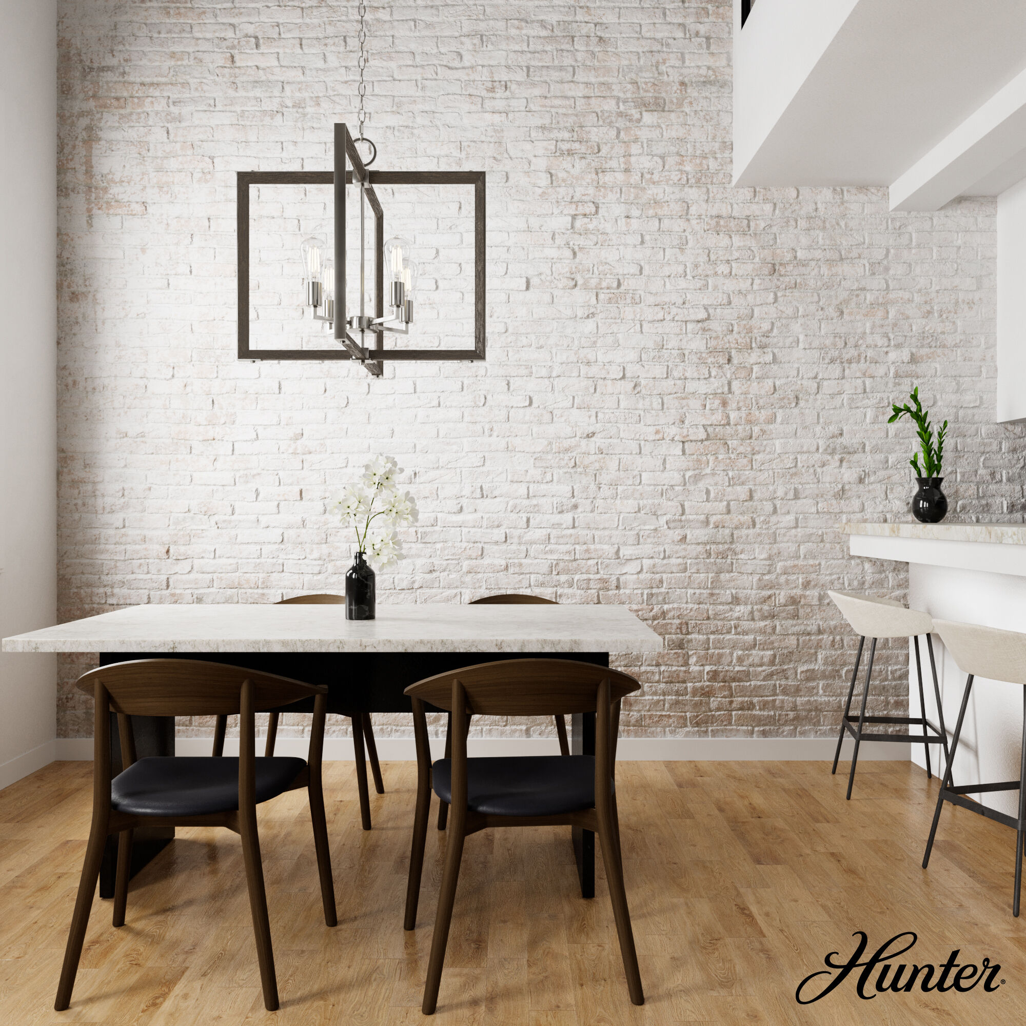 Woodburn 4 Light 24.5 inch Brushed Nickel Pendant Ceiling Light