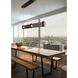Parallel LED Novel Brass Linear Pendant Ceiling Light in 3000K LED, Smoke Granite