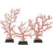 Red Coral Branches 19.25 X 14.63 inch Sculptures, Large, Set of 3