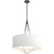 Loop 4 Light 28 inch Dark Smoke and Vintage Platinum Pendant Ceiling Light in Dark Smoke/Vintage Platinum, Natural Anna