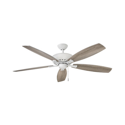 Highland 60 inch Chalk White with Chalk White, Weathered Wood Blades Fan, Regency Series