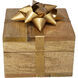Anita 5 X 5 inch Brown and Gold Decorative Box