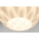 Sirena LED 7.9 inch Chrome Pendant Ceiling Light in White Glass