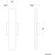 Bastone LED 18.03 inch Black Outdoor Wall Light in 3500K, dweLED
