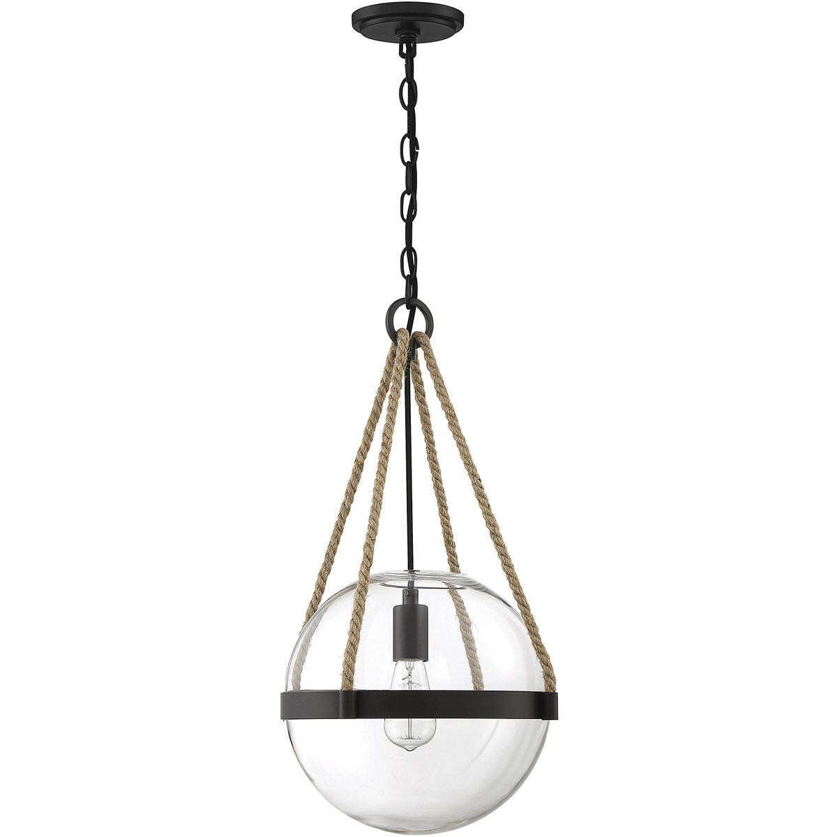 Rustic 1 Light 13.5 inch Oil Rubbed Bronze Pendant Ceiling Light