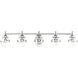 Oldwick 5 Light 42 inch Polished Chrome Vanity Sconce Wall Light