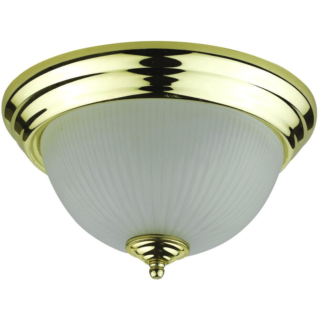 Signature 2 Light 7 inch Plated Brass Flushmount Ceiling Light