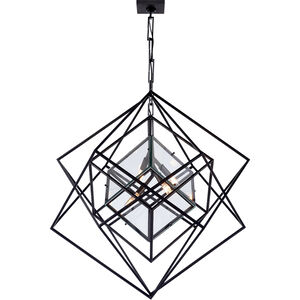 Kelly Wearstler Cubist 4 Light 32 inch Aged Iron Chandelier Ceiling Light, Medium