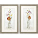 Florals Orange and Yellow and Red Framed Art