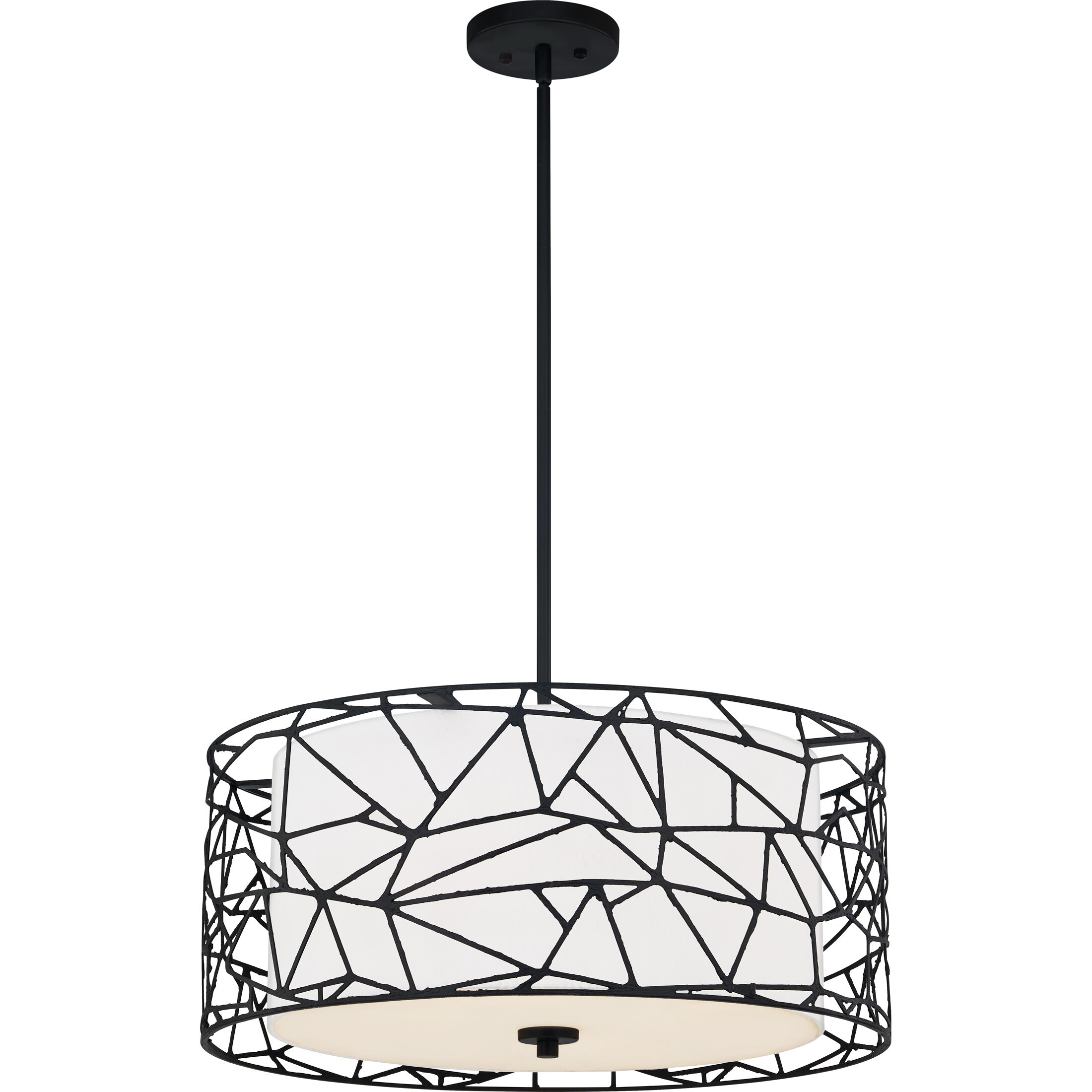 Newcastle 4 Light 23.5 inch Matte Black Pendant Ceiling Light