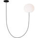 Peter Bristol Helium 1 Light 21.6 inch Matte Black Chandelier Ceiling Light