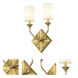 Epsilon 2 Light Aged Brass ADA Wall Sconce Wall Light