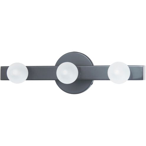 Raleigh 3 Light 16 inch Matte Black Vanity Light Wall Light