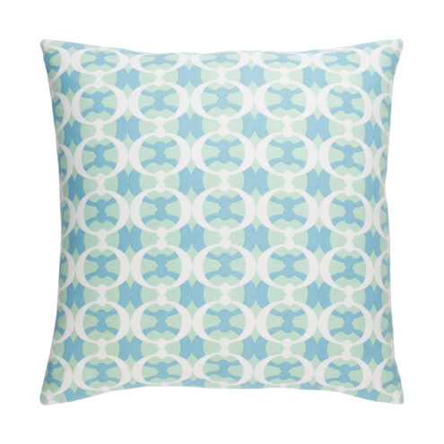 Lina 18 X 18 inch Mint and Sky Blue Throw Pillow