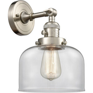 Franklin Restoration Large Bell LED 8 inch Brushed Satin Nickel Sconce Wall Light, Franklin Restoration