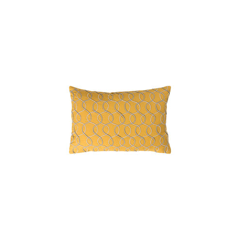 Solid Bold II 19 X 13 inch Bright Yellow and Medium Gray Throw Pillow