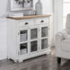 Shabby Antique White and Natural Cabinet