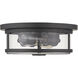 Savannah 2 Light 11 inch Bronze Flush Mount Ceiling Light