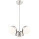 Realm Sphere 3 Light 17.25 inch Brushed Nickel Chandelier Ceiling Light