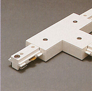 Two-circuit T Connector in White, Track Lighting