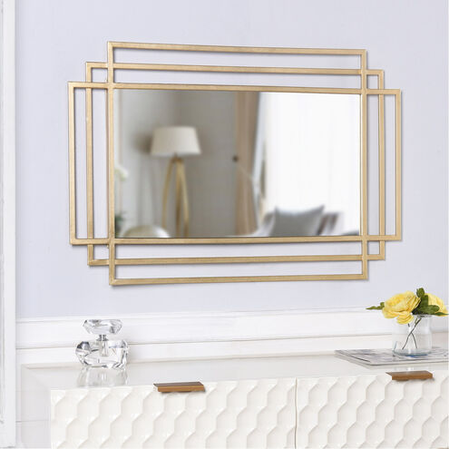 Gemma 34 X 22 inch Bright Gold Wall Mirror