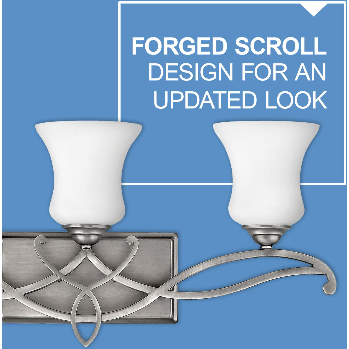 Brooke 3 Light 24 inch Antique Nickel Vanity Light Wall Light