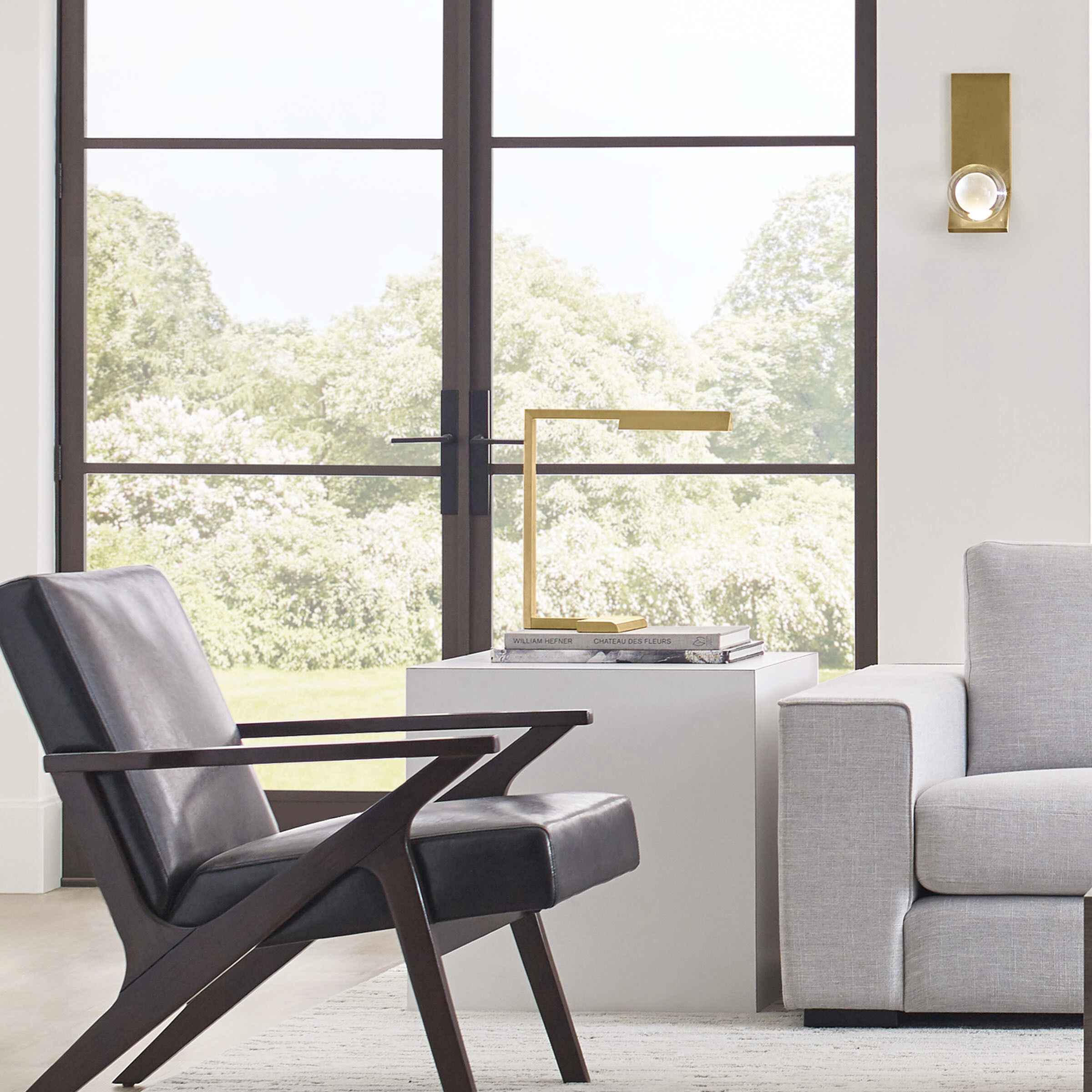 Sean Lavin Dessau 16 inch 10.6 watt Natural Brass Table Lamp Portable Light, Integrated LED