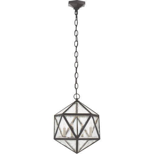 Chapman & Myers Zeno 4 Light 16 inch Aged Iron Lantern Pendant Ceiling Light, Medium